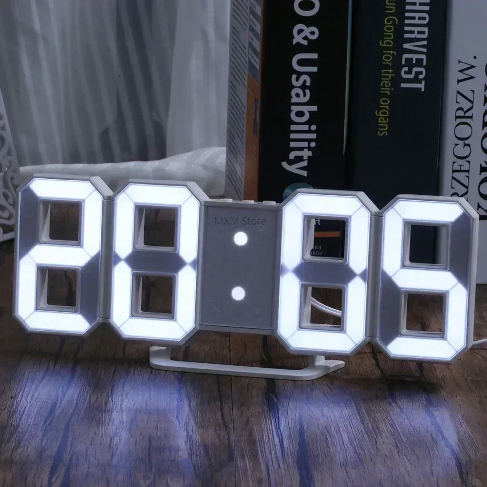 Clock Wall Decoration Glow Night Mode Decoration for Bedroom Adjustable Electronic Watch Room Decor Aesthetics