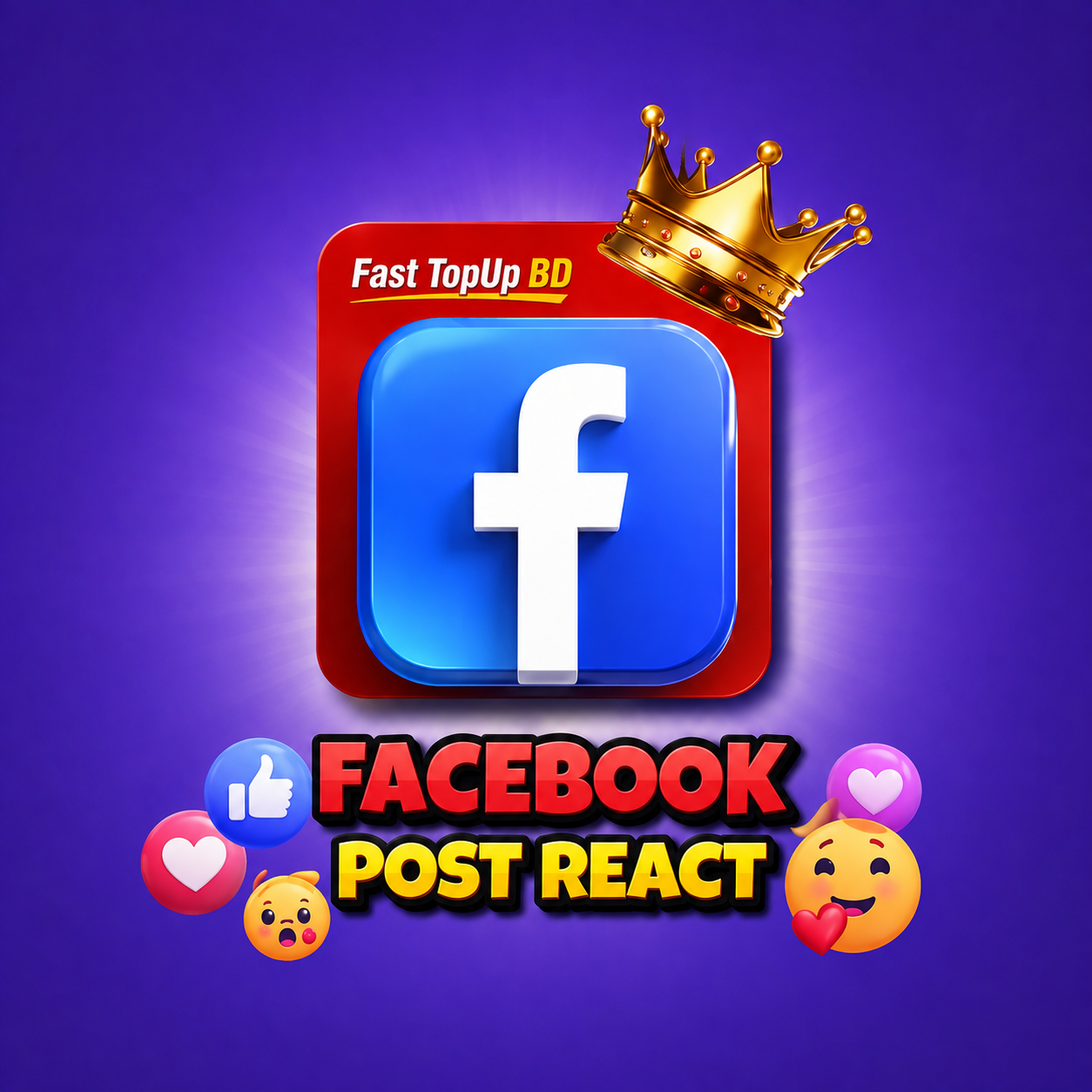 Facebook Post Reactions 👍❤️🤗😮 